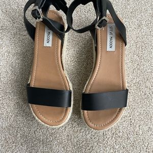Steve Madden Black Strap Sandals